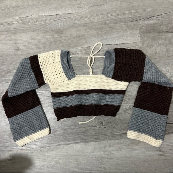 SHEIN Sweaters - shein cropped striped sweater